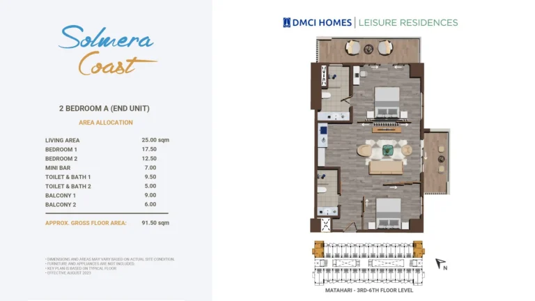 2BR Deluxe Unit A (End Unit) - Matahari