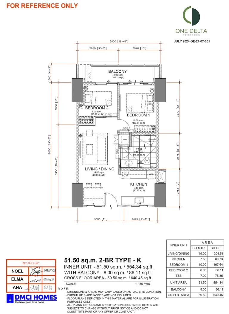 One-Delta-Terraces-2BR-Type-K