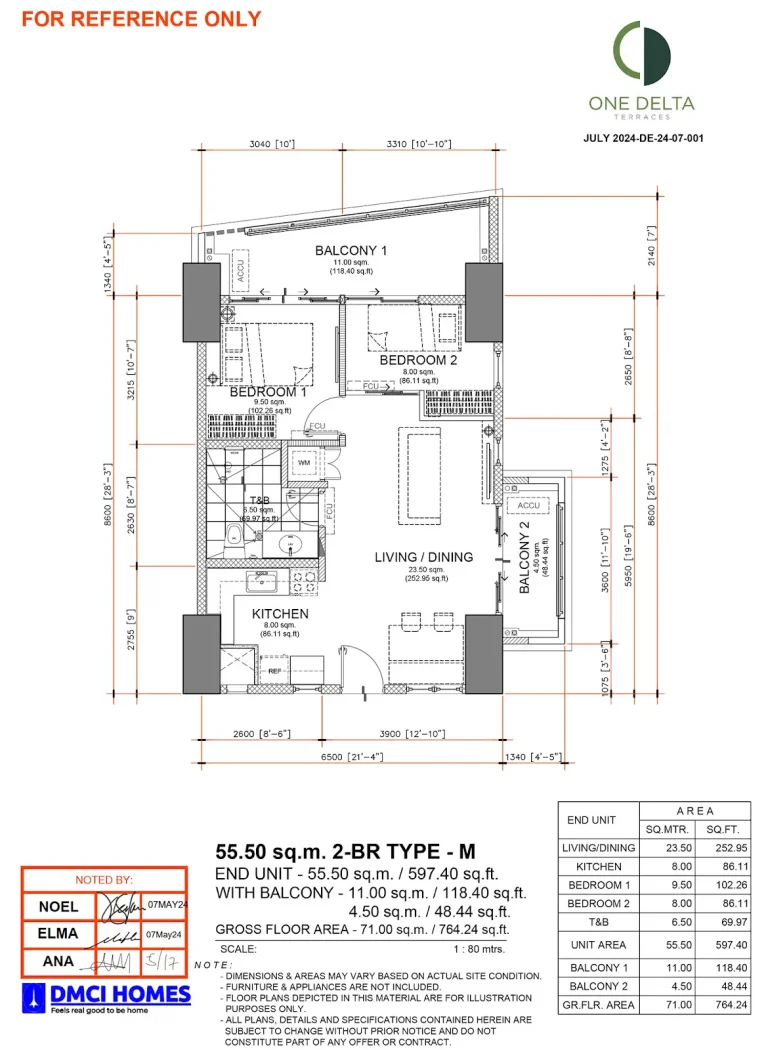 One-Delta-Terraces-2BR-Type-M