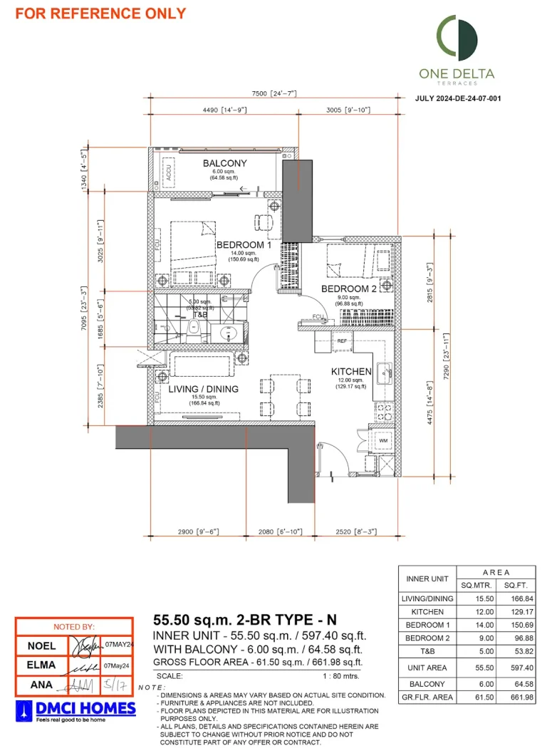 One-Delta-Terraces-2BR-Type-N