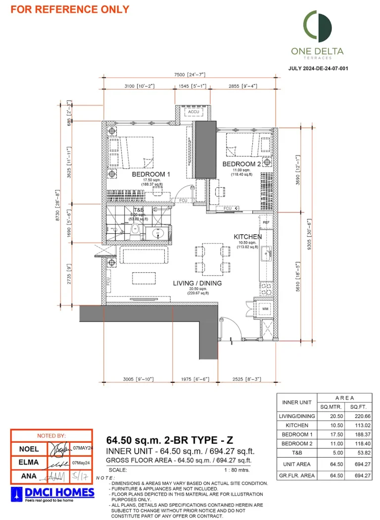 One-Delta-Terraces-2BR-Type-Z